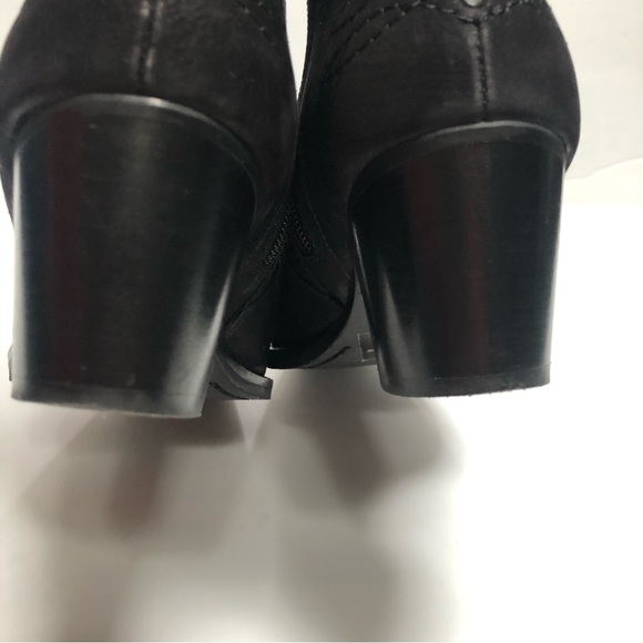 Duo Boots black nubuck leather western style booties size EU 36 US 5.5 EUC - Picture 7 of 12